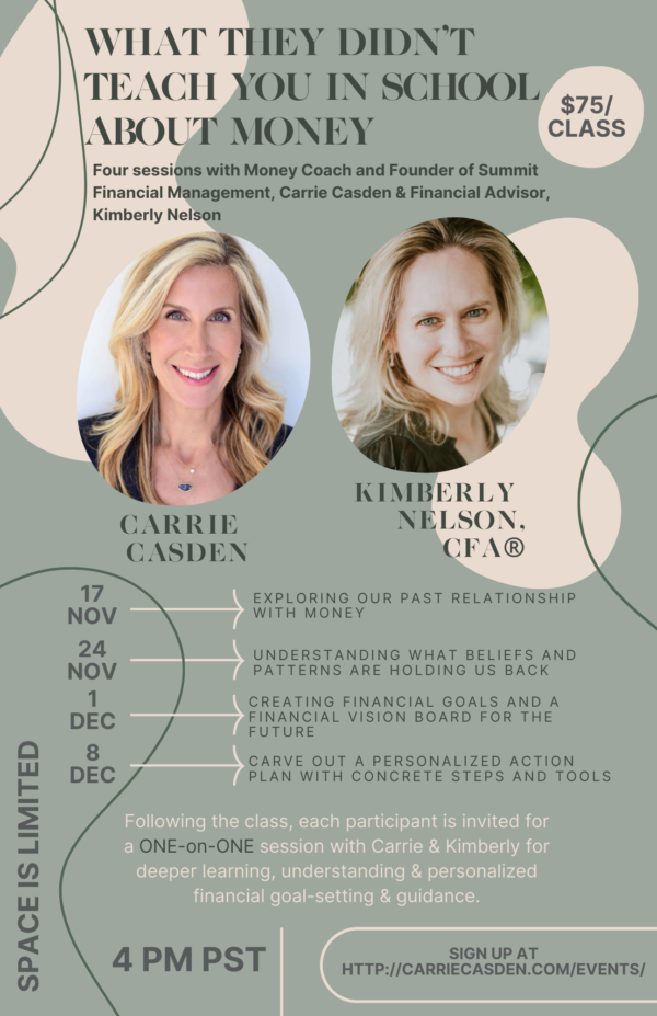 Webinar Series: What They Didn't Teach You In School About Money